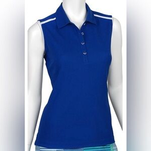 EP Pro Mykonos Tour-Tech Poly Pique Sleeveless Shirt Royal Blue Size Medium